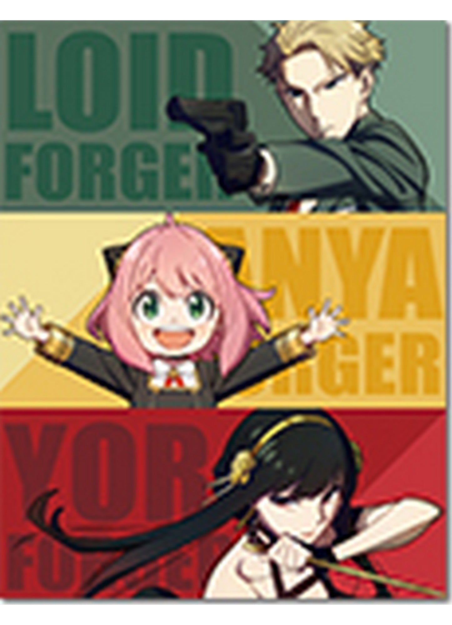 Spy X Family - Forger Family Character Art Throw Blanket 46"W x 60"H