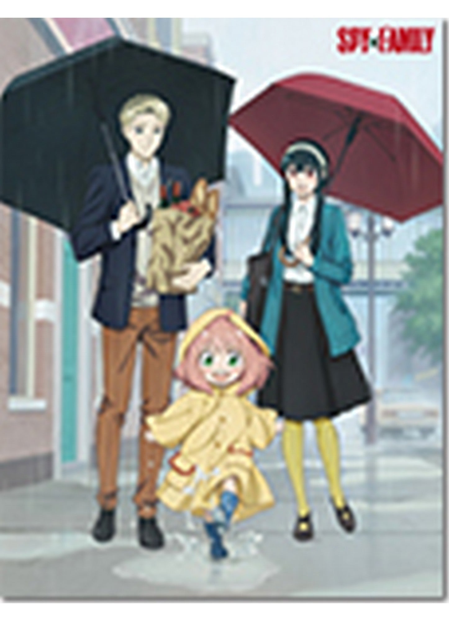 Spy X Family - Group Rainy Day Throw Blanket 46"W x 60"H