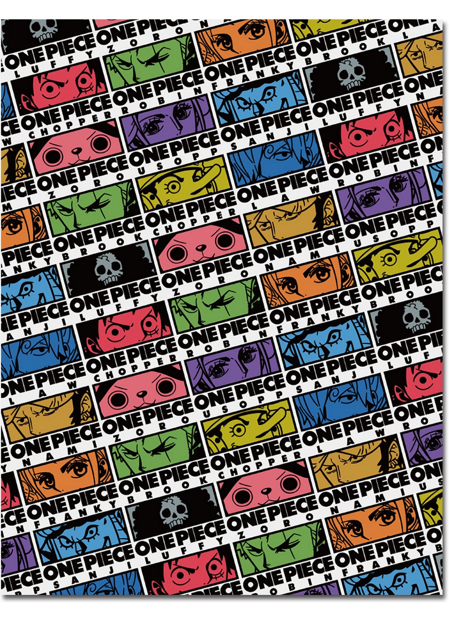 One Piece - Wa Group Eyes Patterns Sublimation Throw Blanket 46"W x 60"H