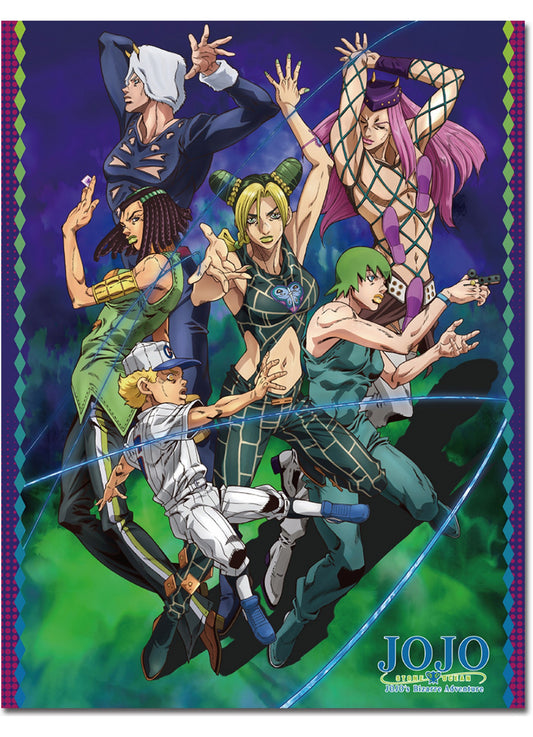 Jojos S5 Stone Ocean - Key Art #3 Sublimation Throw Blanket 46"W x 60"H