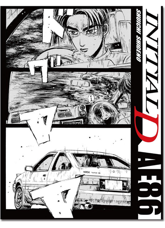 Initial D - Takumi Fujiwara Manga Panels Throw Blanket