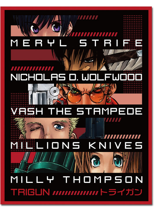 Trigun - Eyes Wide Frame Sublimation Throw Blanket 46"W x 60"H