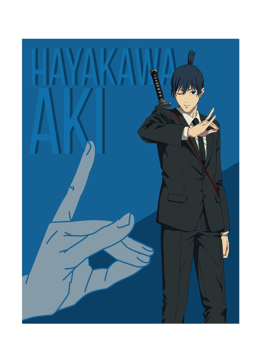 Chainsaw Man - Aki Hayakawa Art Solo Throw Blanket