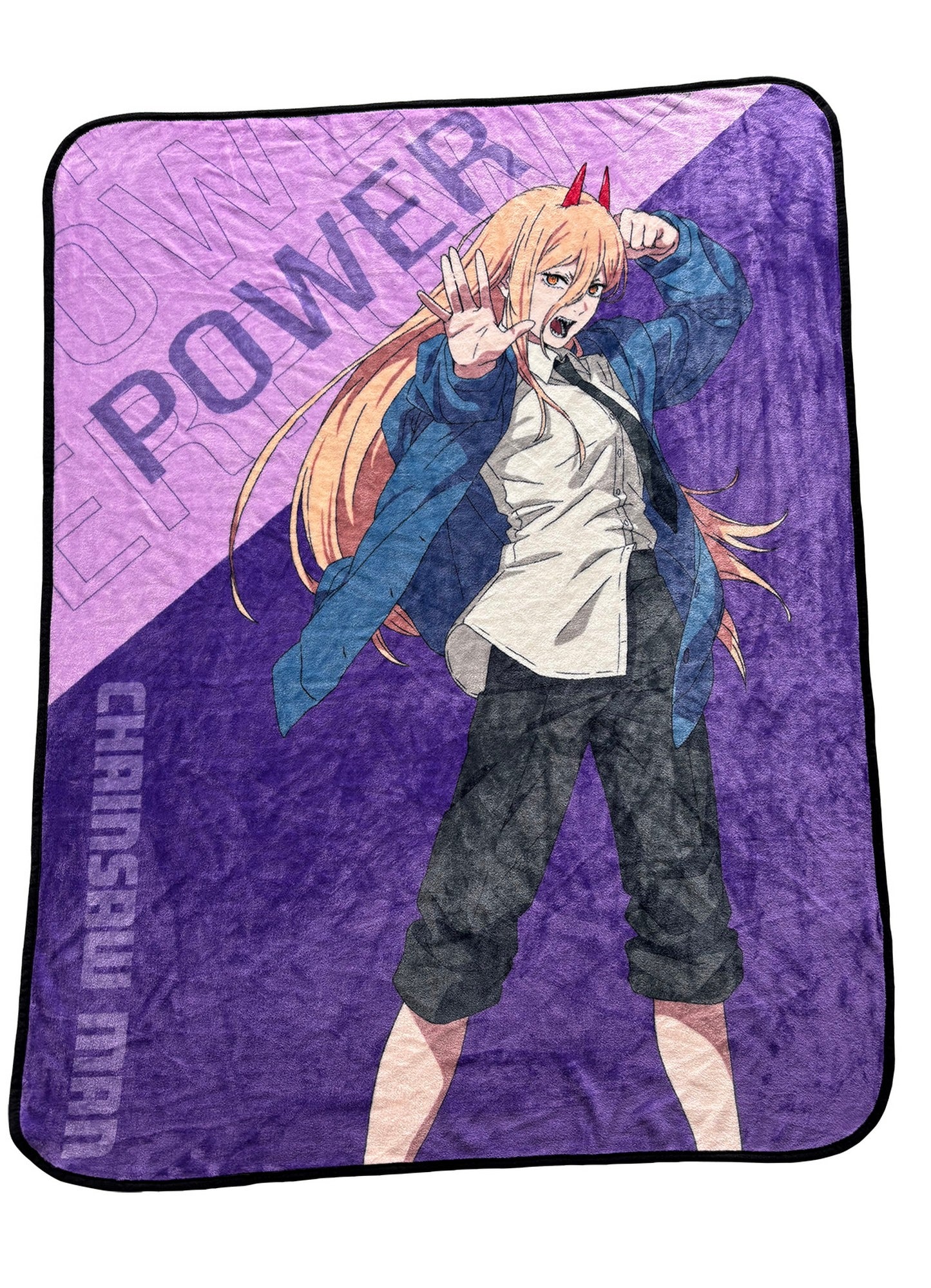 Chainsaw Man - Power Art Solo Throw Blanket