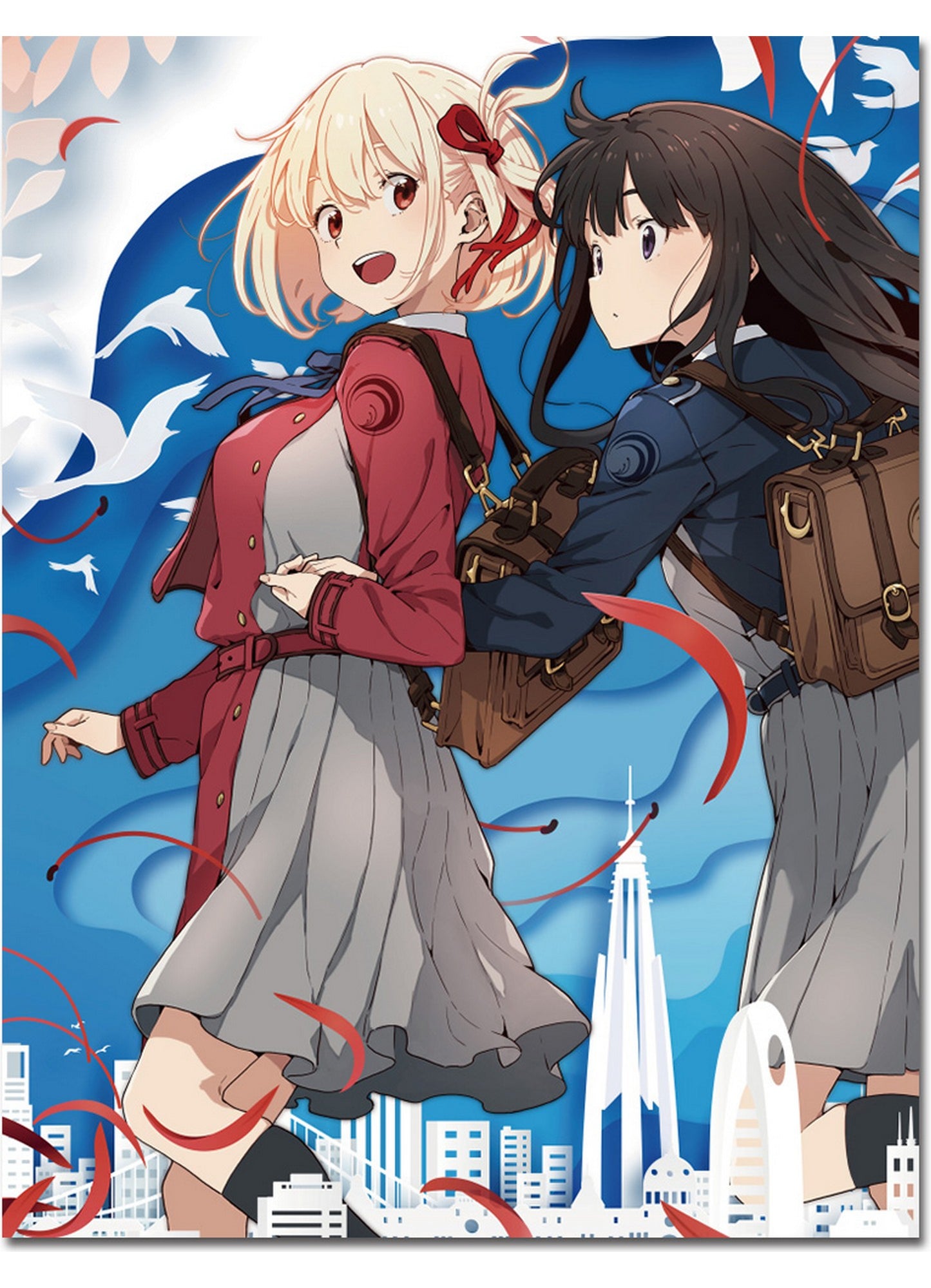 Lycoris Recoil - Key Art #01 Throw Blanket 46"W x 60"H