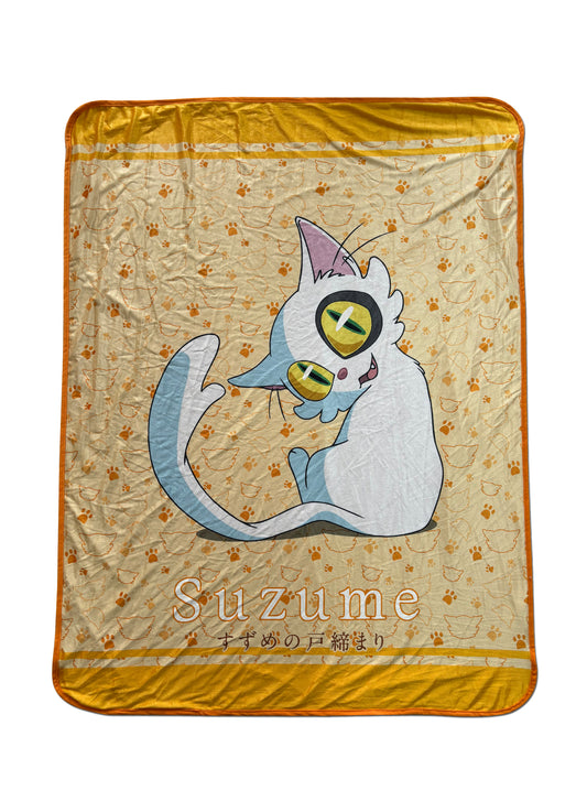 Suzume - Daijin Cat Pattern Throw Blanket