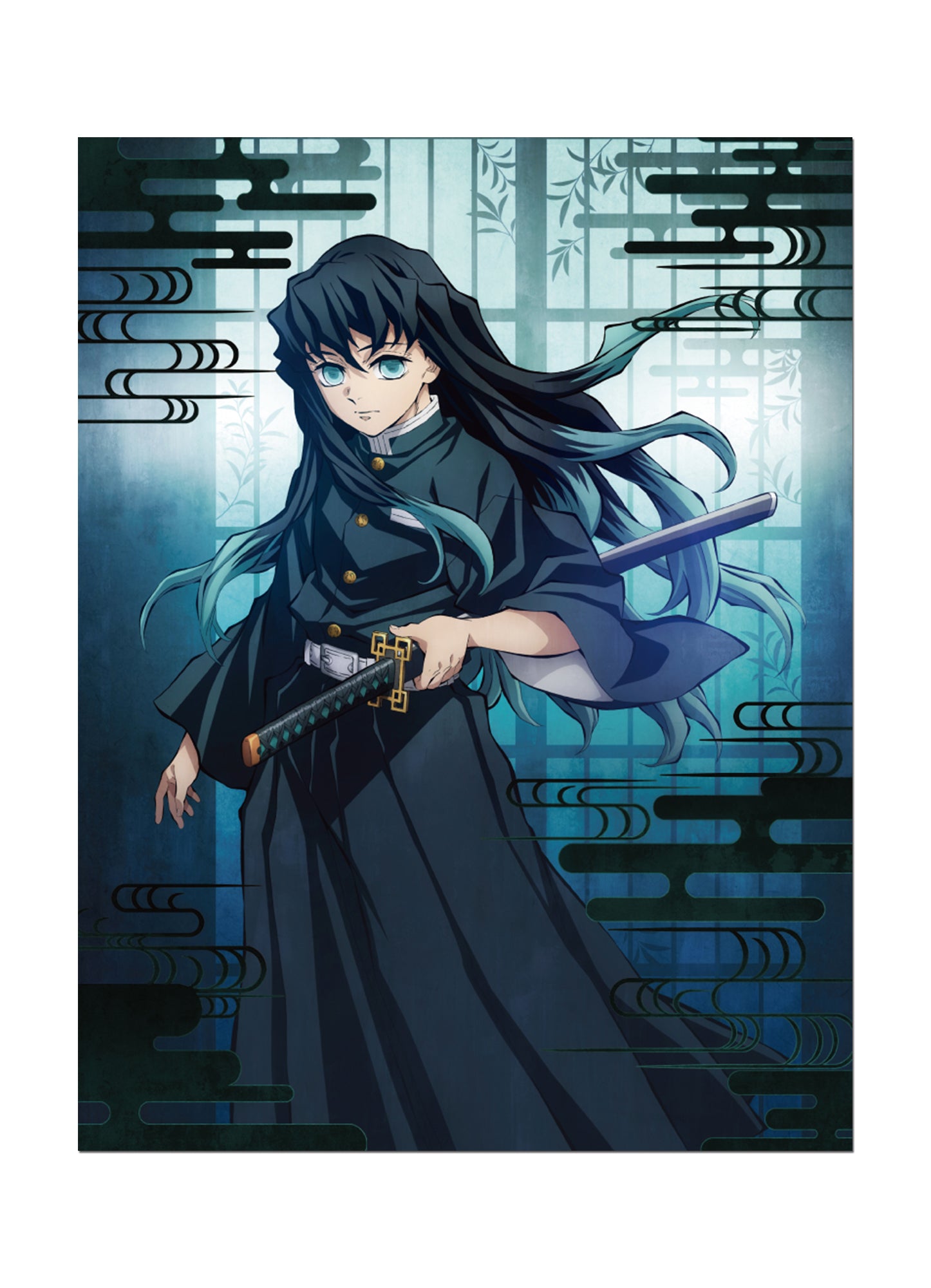 Demon Slayer S3 - Muichiro Tokito Throw Blanket 46"W x 60"H