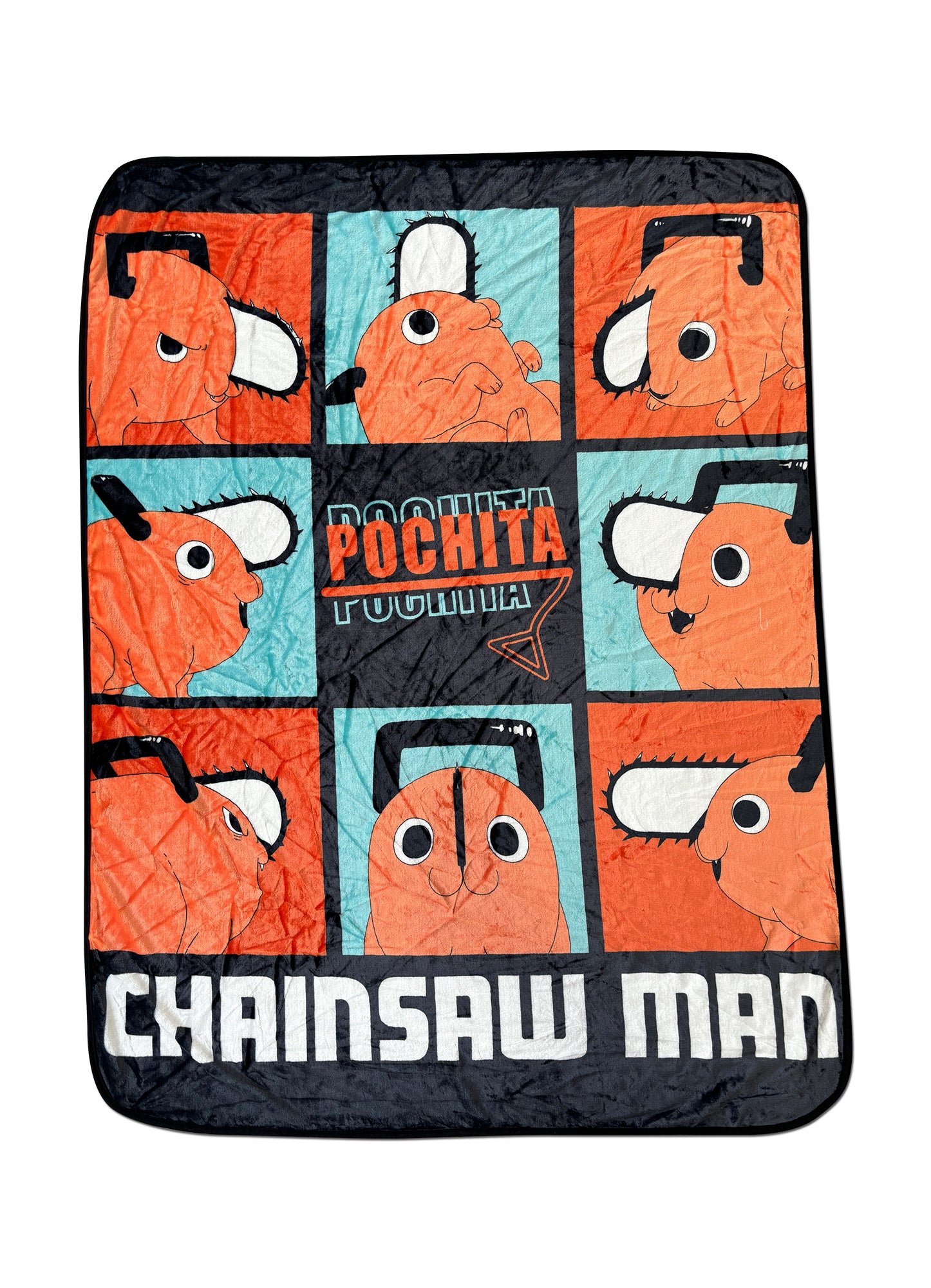 Chainsaw Man - Pochita's Many Expressions Throw Blanket 46"W x 60"H