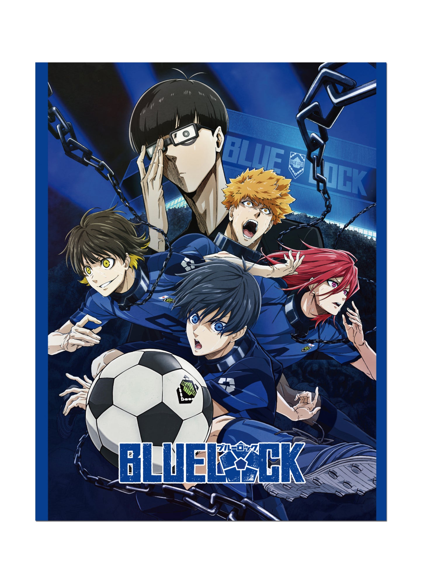 Blue Lock - Key Artwork 01 Throw Blanket 46"W x 60"H