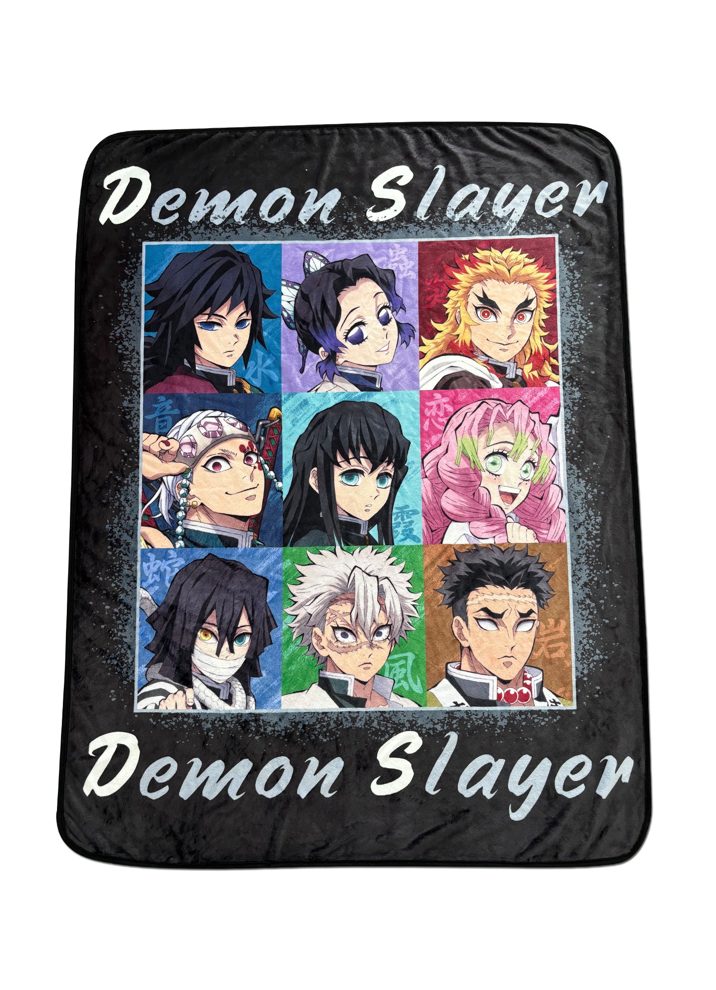 Demon Slayer S3 - 9 Hashira Color Art Throw Blanket 46"W x 60"H