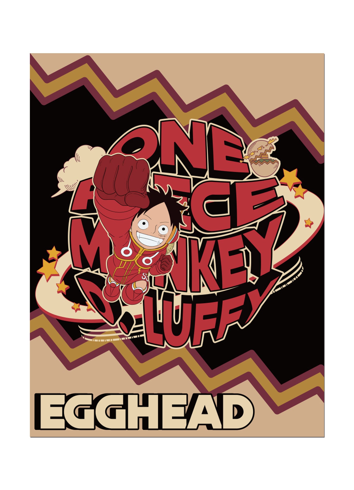 One Piece - Monkey D. Luffy Egghead Style Throw Blanket 46"W x 60"H