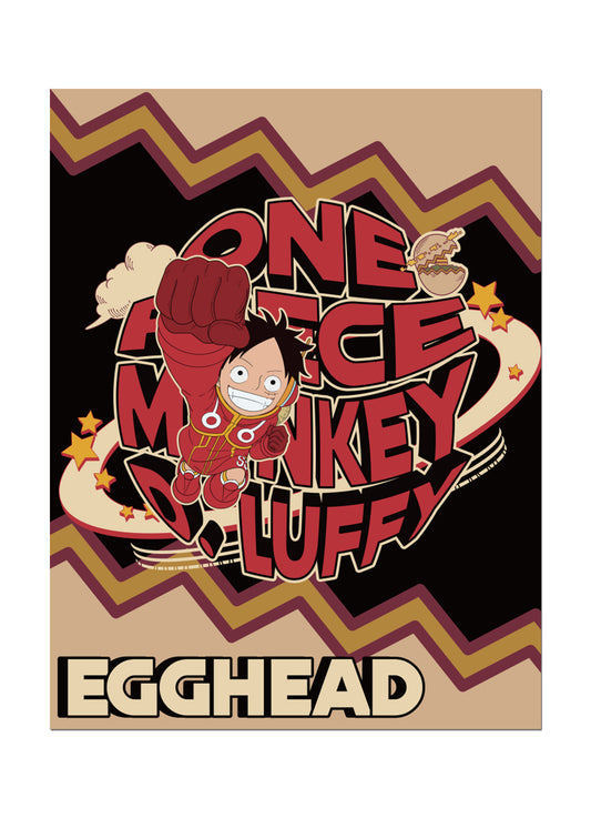 One Piece - Monkey D. Luffy Egghead Style Throw Blanket 46"W x 60"H
