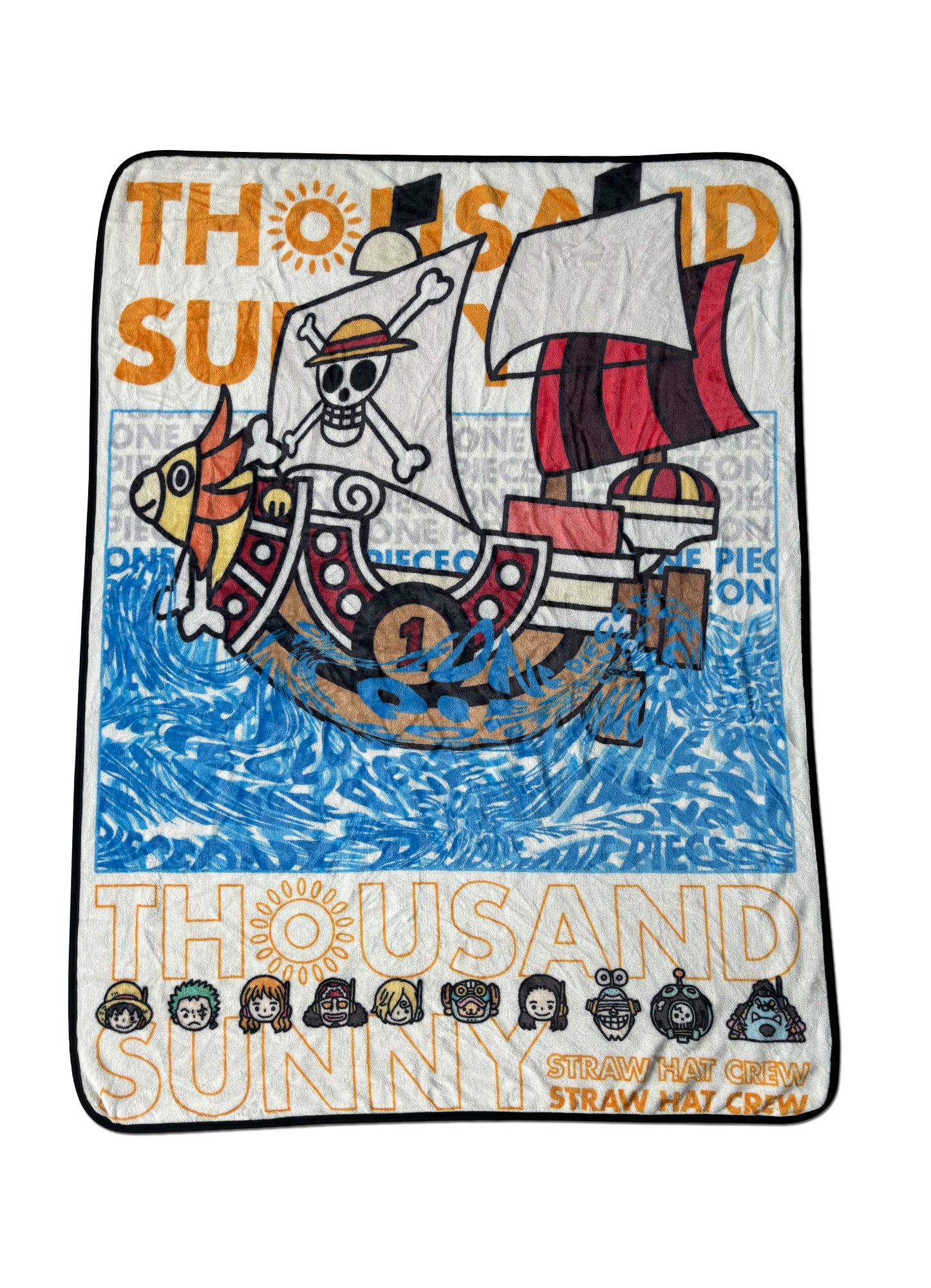 One Piece - Thousand Sunny Art Throw Blanket 46"W x 60"H