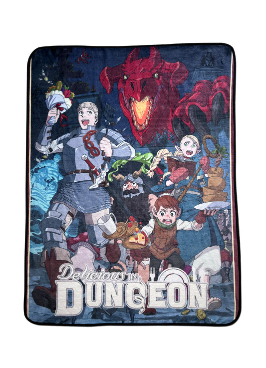 Delicious In Dungeon - Key Visual Art Throw Blanket 46"W x 60"H