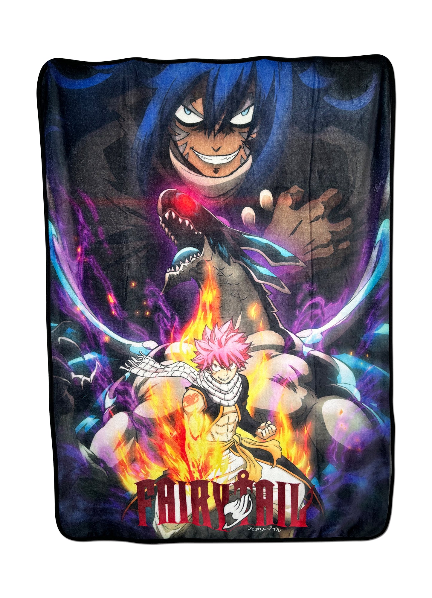 Fairy Tail S9 - Natsu Dragneel & Acnologia Art Throw Blanket 46"W x 60"H
