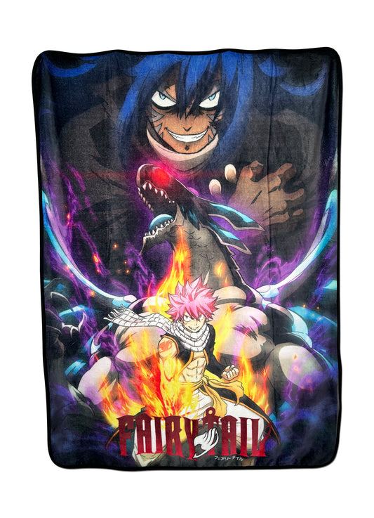 Fairy Tail S9 - Natsu Dragneel & Acnologia Art Throw Blanket 46"W x 60"H