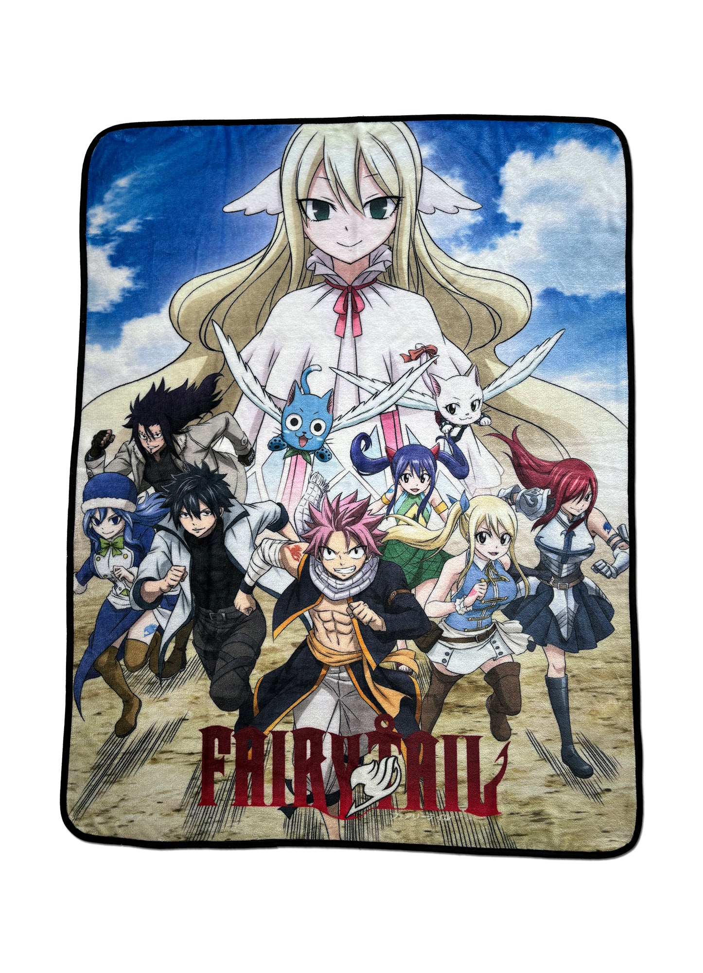 Fairy Tail S9 - Maincharacters Art Throw Blanket 46"W x 60"H