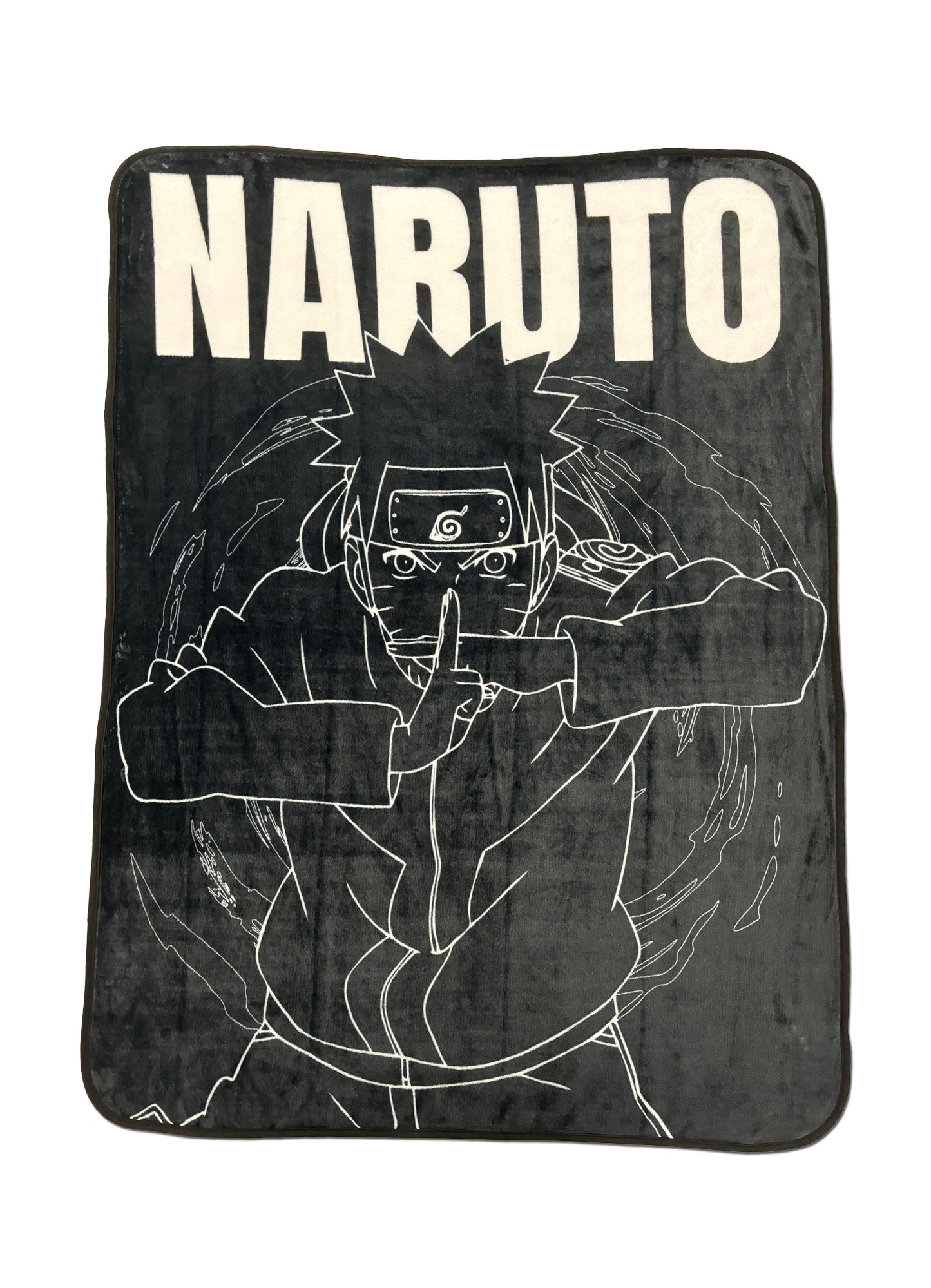 Naruto Shippuden - Naruto Uzumaki White Line Throw Blanket 46"W x 60"H