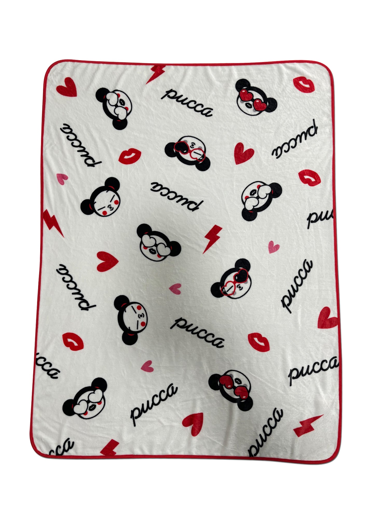 Pucca - Pucca Pattern Blanket 46"W x 60"H