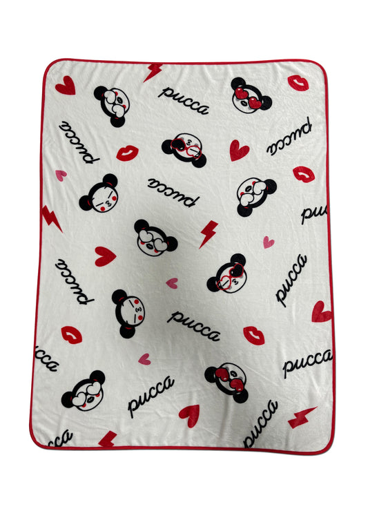 Pucca - Pucca Pattern Blanket 46"W x 60"H