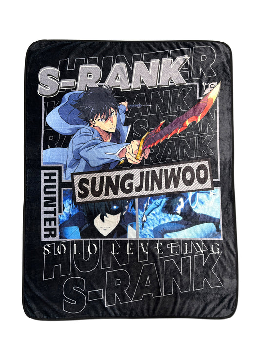 Solo Leveling S1 - Sung Jinwoo S Rank Hunter Screenshot Blanket 46"W x 60"H
