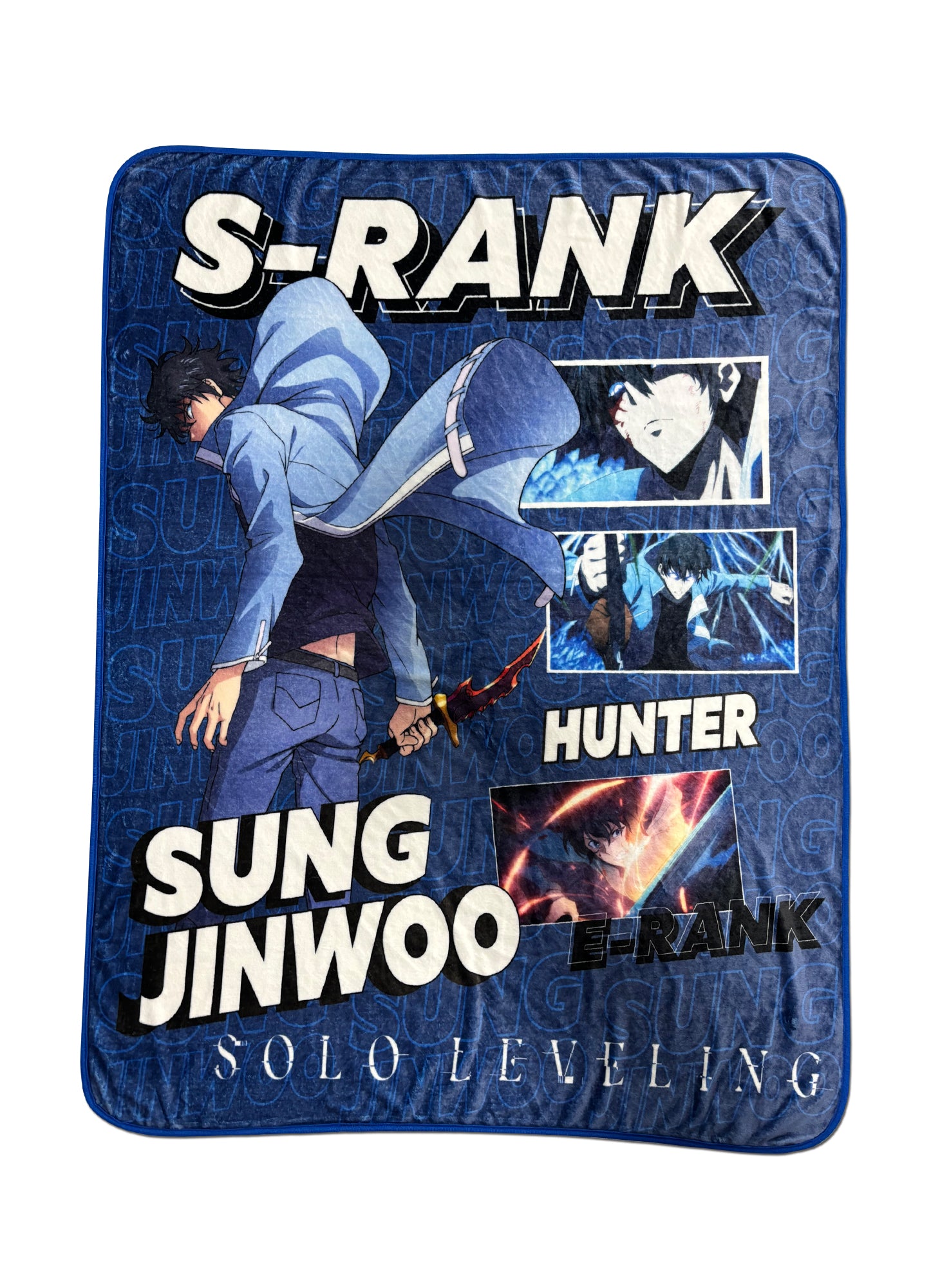 Solo Leveling S1 - Sung Jinwoo S Rank Hunter Screenshot Blanket 46"W x 60"H