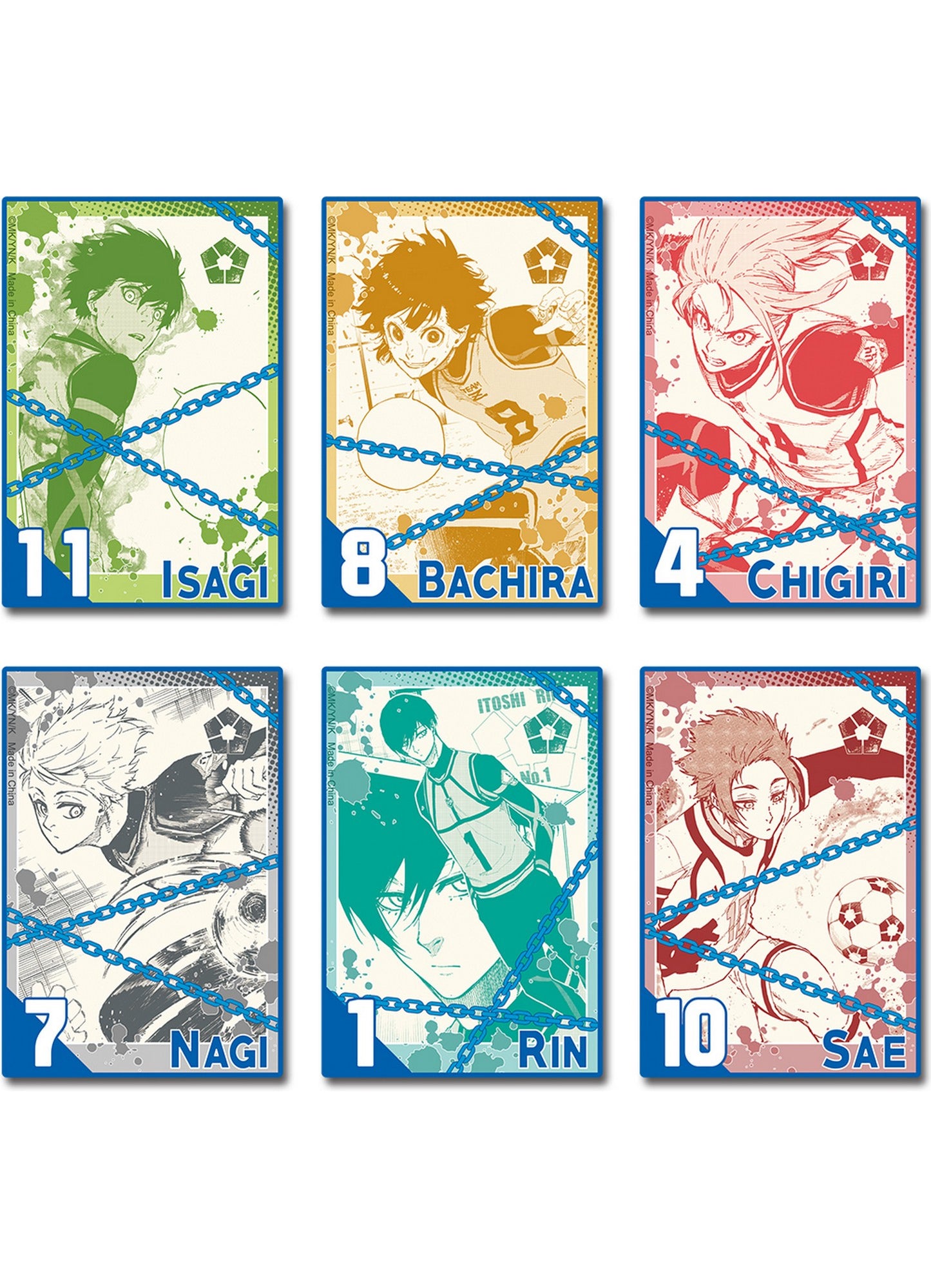 Blue Lock (Comic) - Group Comic Art Die-Cut Sticker Set