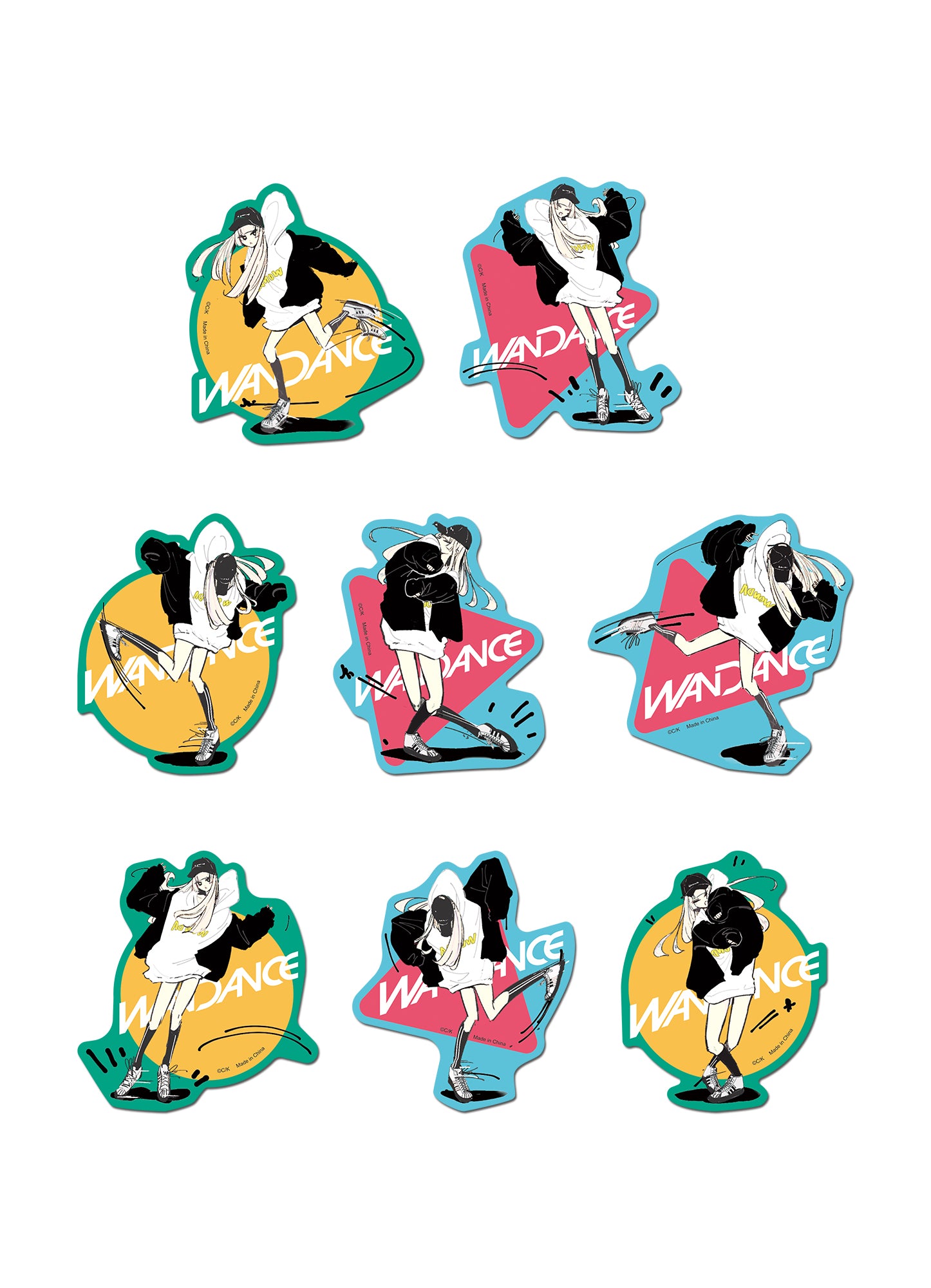 Wandance (Comic) - Hikari Wanda Dance Die-Cut Sticker Set