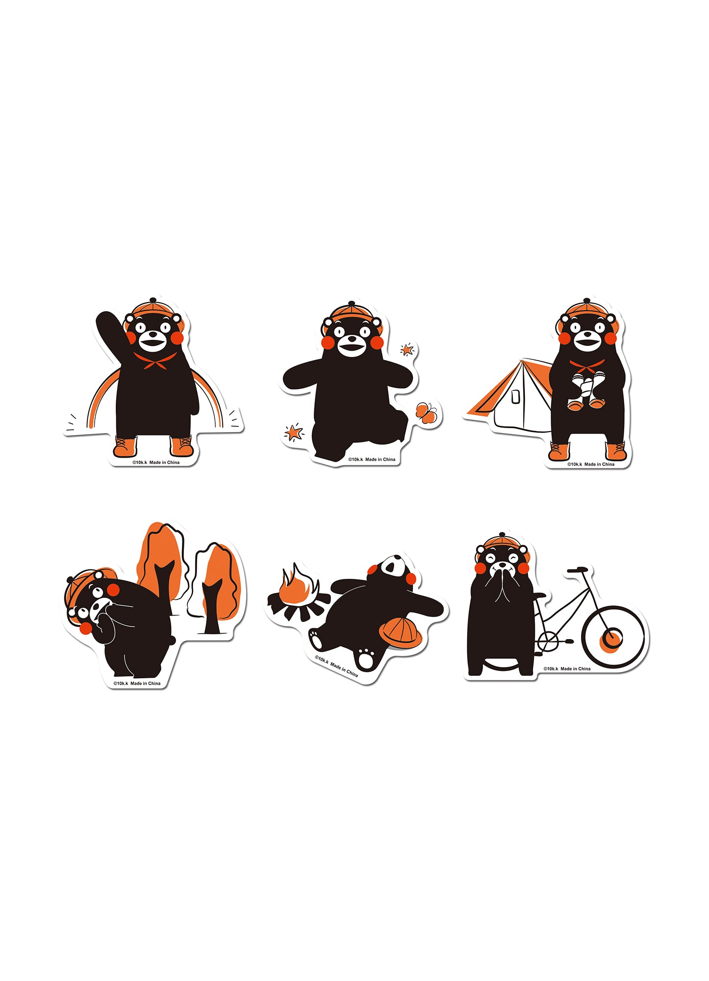 Kumamon - Camping Goes Kumamon Die-Cut Sticker