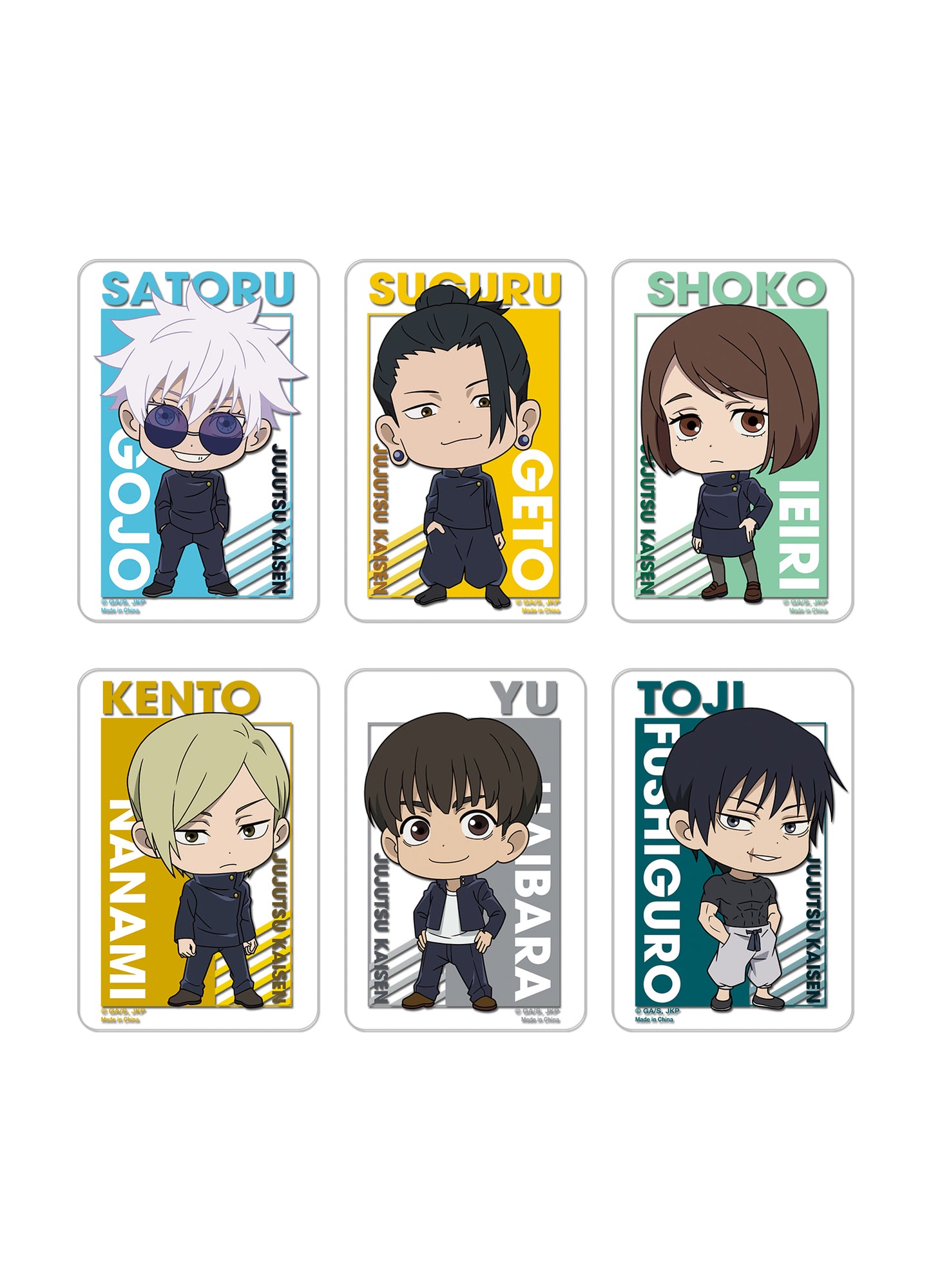 Jujutsu Kaisen S2 - Character SD Art Version Transparent Sticker Set