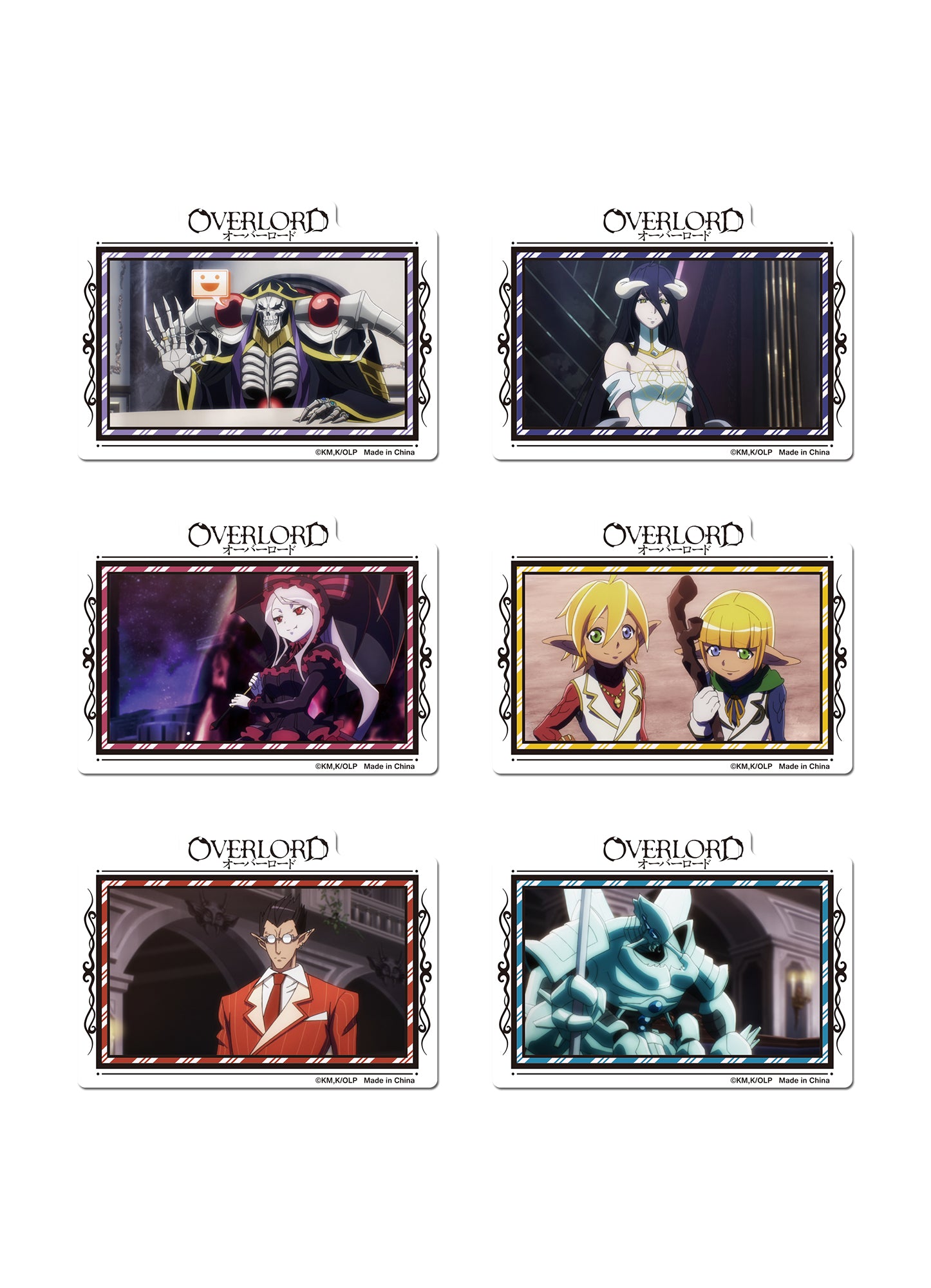 Overlord Season 1 - Screen Shots Character Group Die-Cut Sticker Set