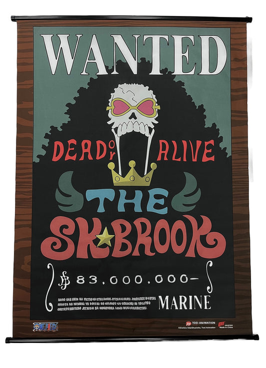 One Piece - Wanted Posters Soul King Brook Wall Scroll 31"W x 43"H