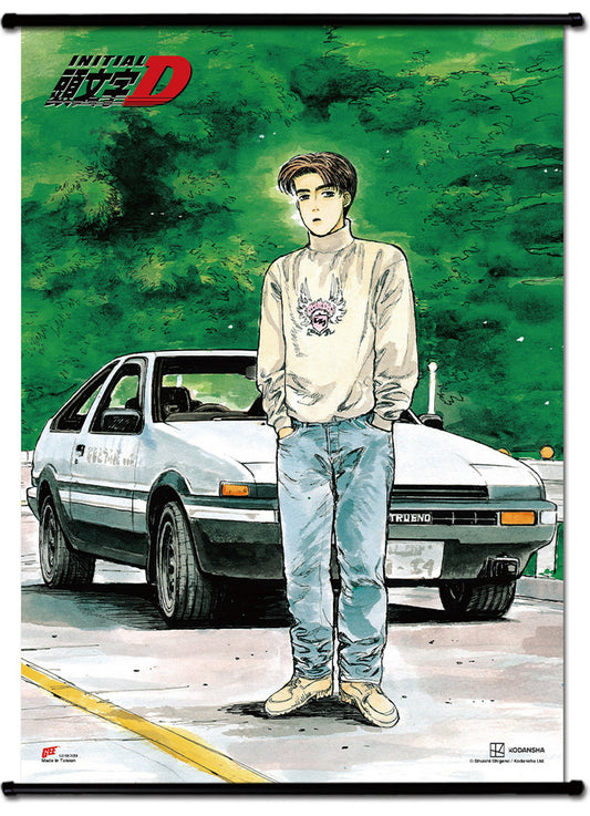 Initial D (Manga) - Takumi Fujiwara & Ae86 Wall Scroll