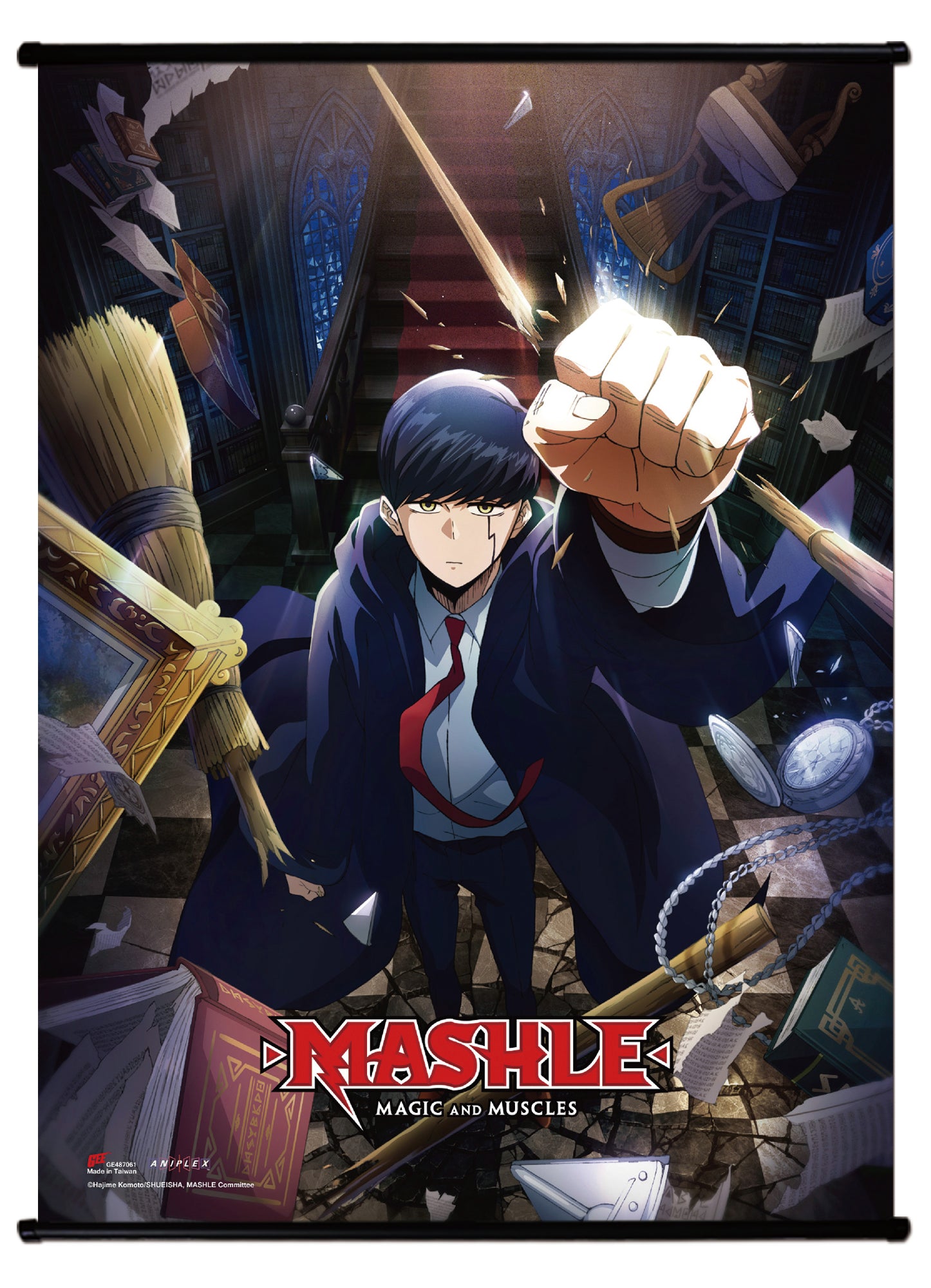 Mashle Magic And Muscles - Mash Burnedead Wall Scroll 31"W x 43"H