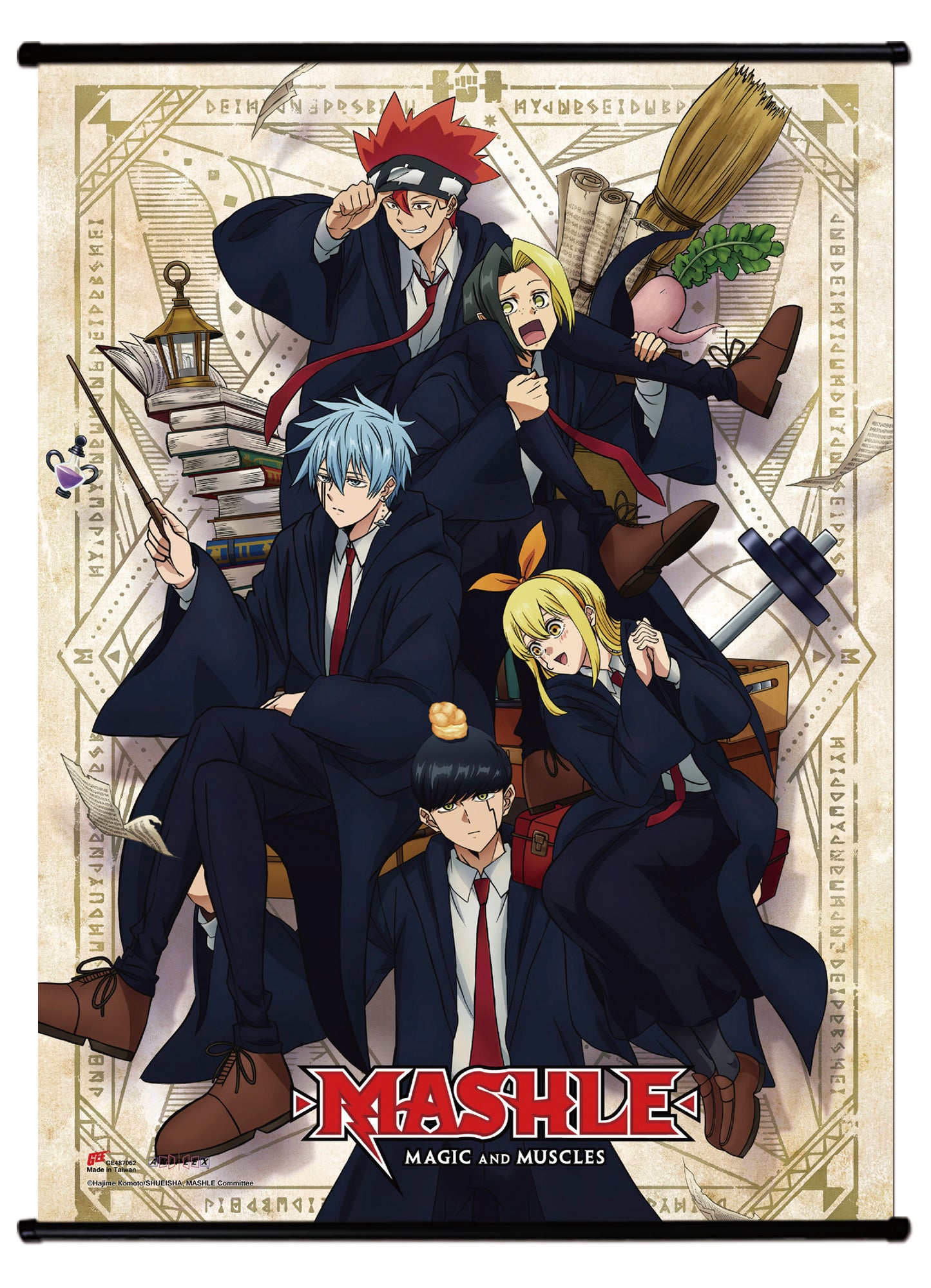 Mashle: Magic And Muscles - Mash Burnedead Carry Everyone Wall Scroll