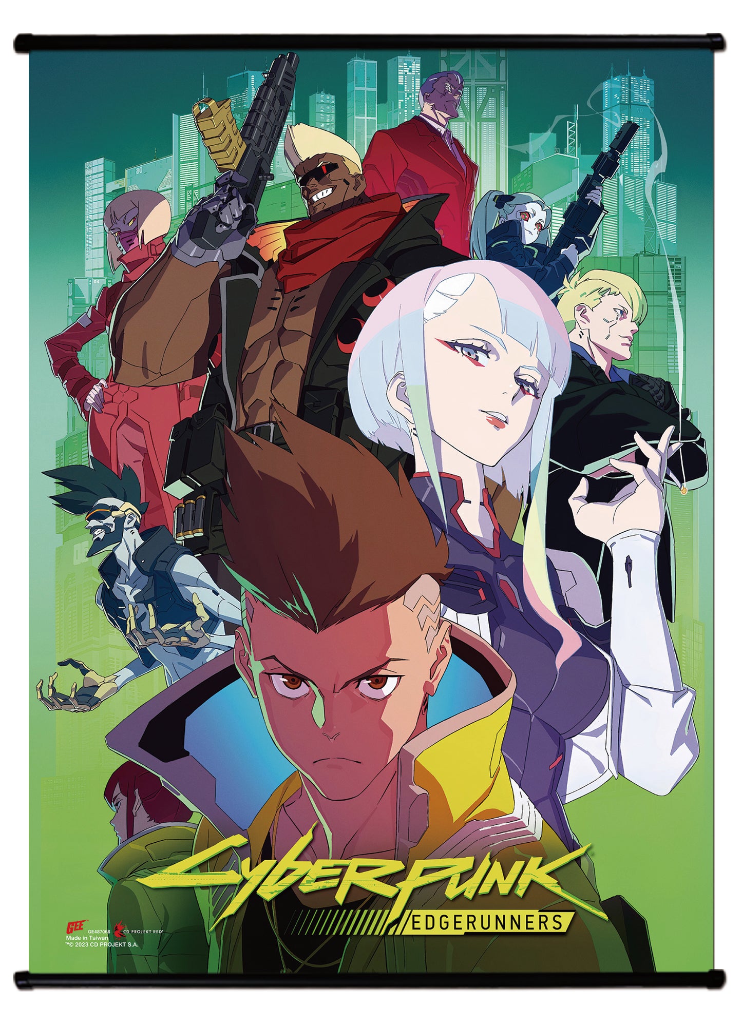 Cyberpunk Edgerunners - Group Key Visual Wall Scroll