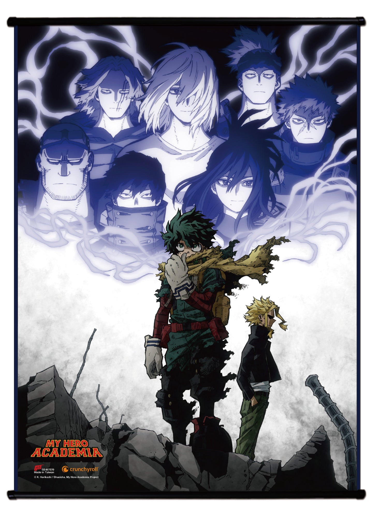 My Hero Academia S6 - Key Visual Izuku Midoriya And All Might Wall Scroll 31"W x 43"H