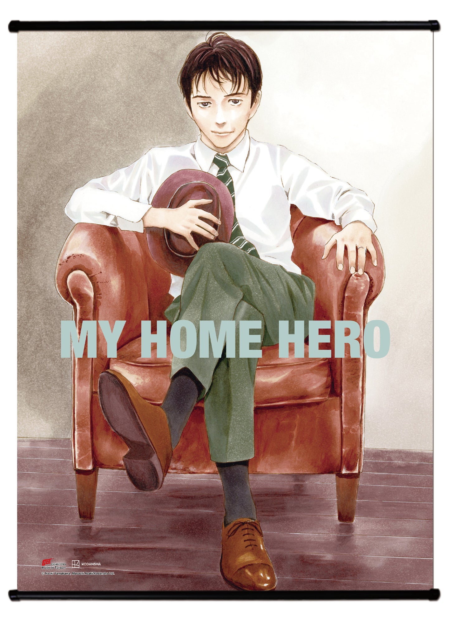 My Home Hero Manga - Tetsuo Tosu Sitting On The Sofa Wall Scroll 31"W x 43"H