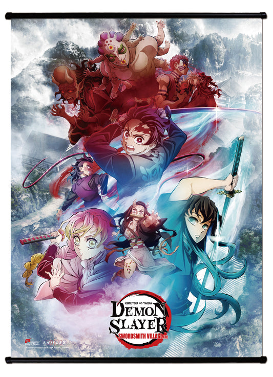 Demon Slayer Tv3 - Key Art 01 Group Wall Scroll 31"W x 43"H