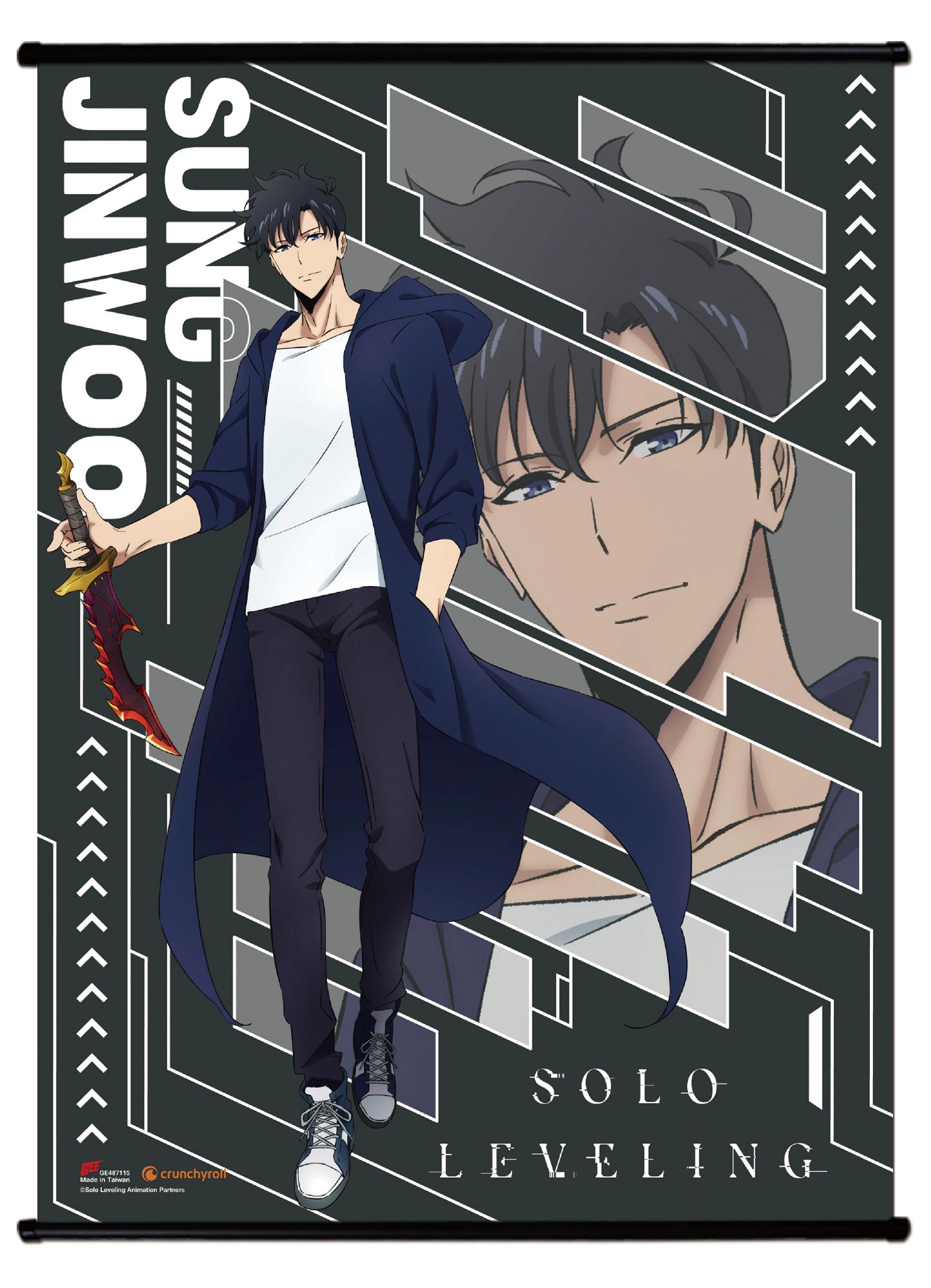 Solo Leveling - Two Sung Jinwoo S Rank Wall Scroll