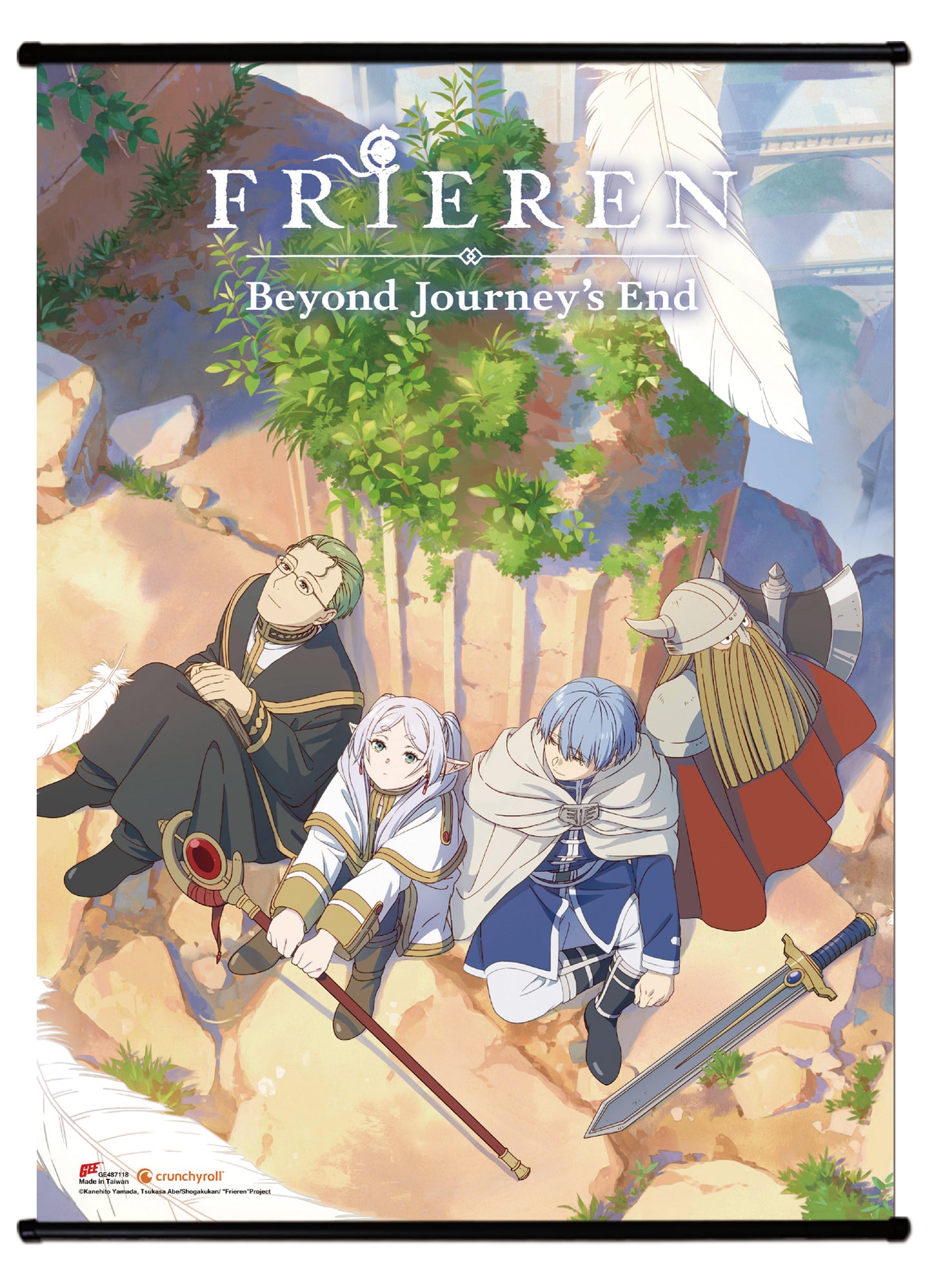 Frieren: Beyond Journey's End - Frieren, Himmel, Heiter And Eisen Wall Scroll