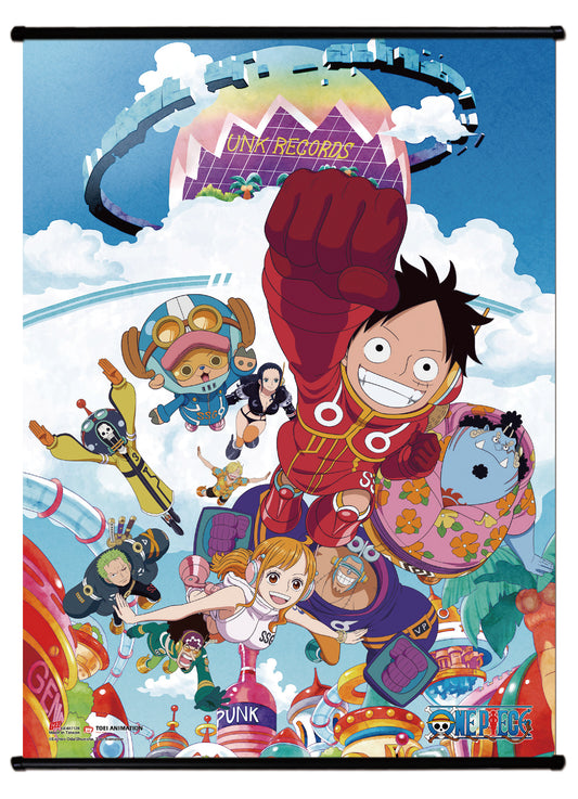 One Piece - Future Island Egghead Group Characters Wall Scroll