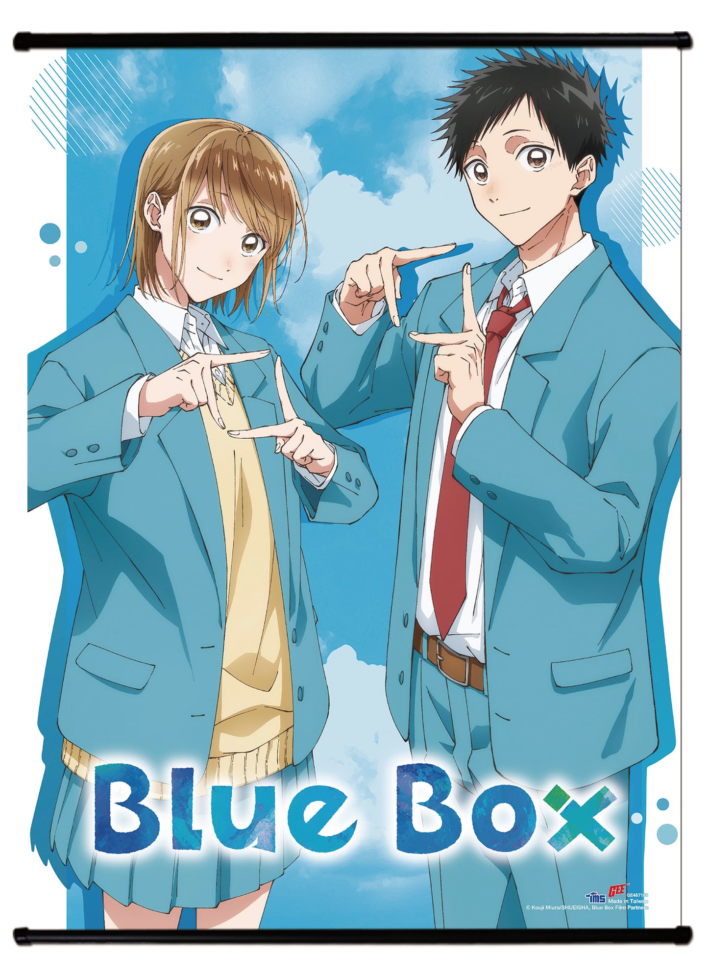 Blue Box - Taiki Inomata And Chinatsu Kano Group Wall Scroll 31"W x 43"H