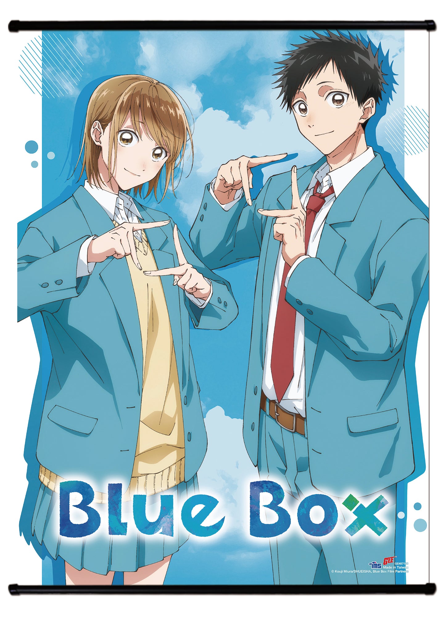 Blue Box - Taiki Inomata And Chinatsu Kano Group Wall Scroll 31"W x 43"H