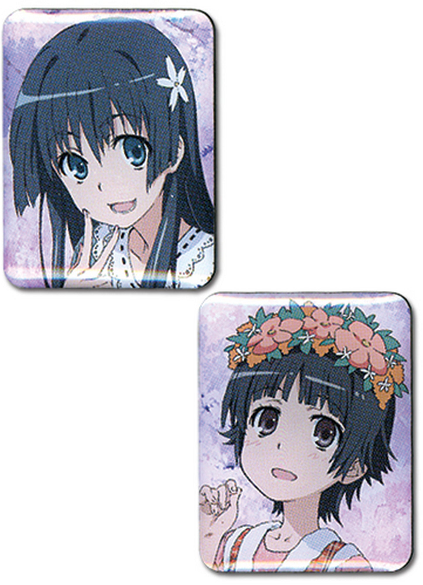 A Certain Scientific Railgun - Ruiko Saten & Kazari Uiharu Pin Set