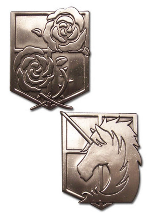 Attack On Titan - Stationary Guard & Military Police Emblem Pins