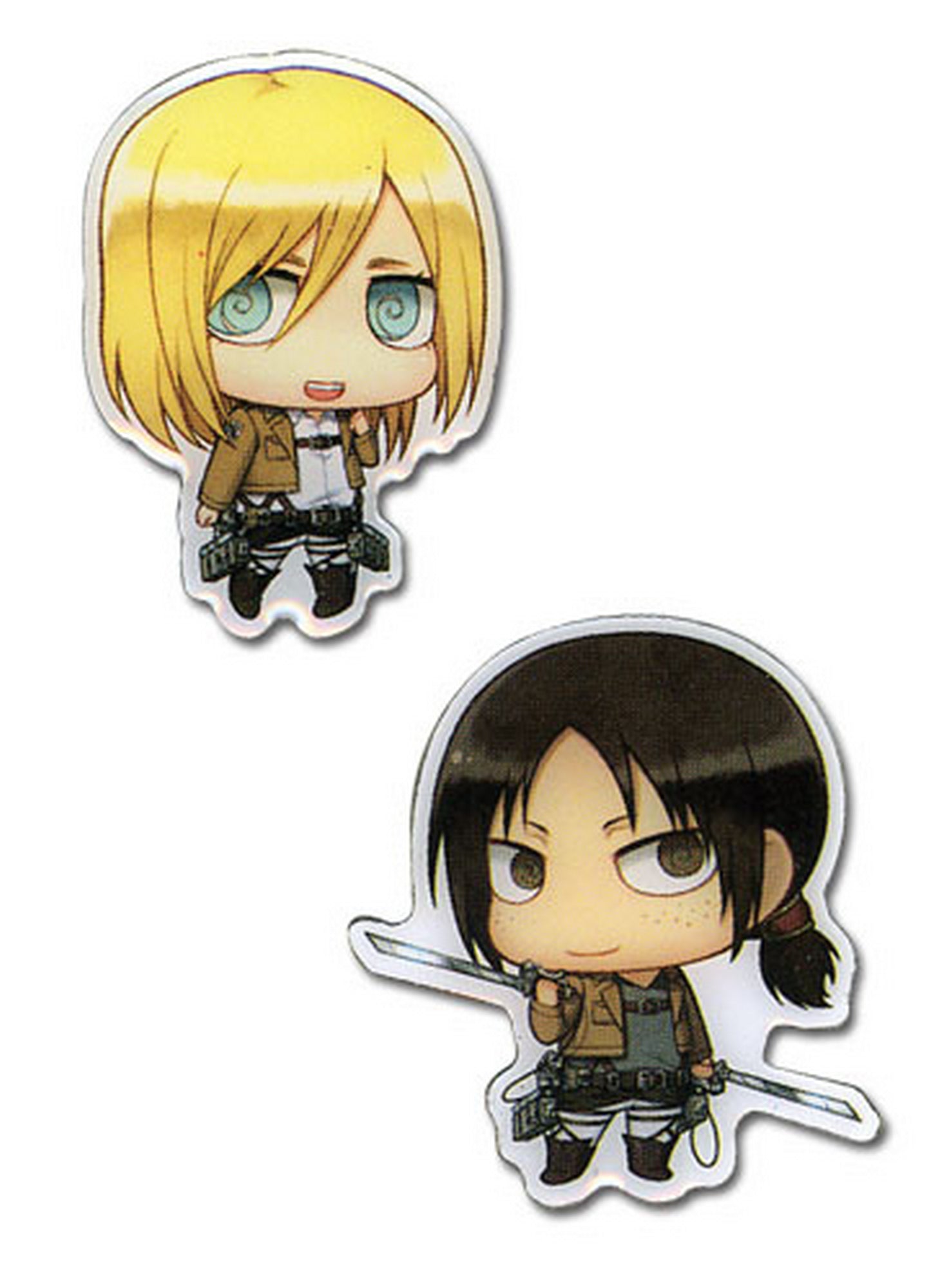 Attack On Titan - SD Historia Reiss "Christa" & Ymir Metal Pins