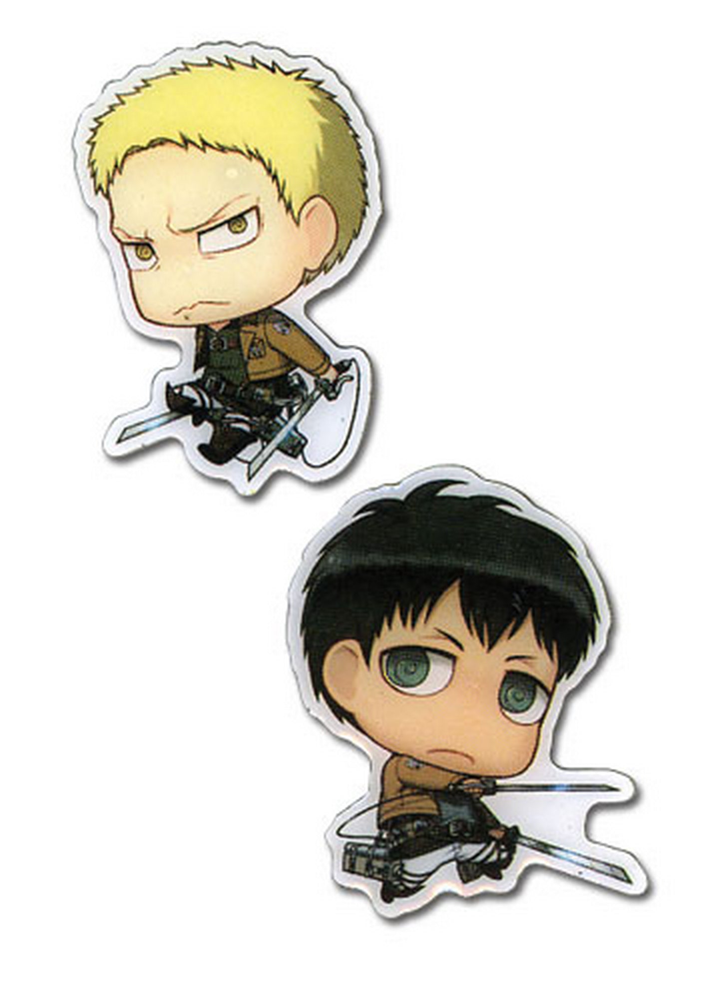 Attack On Titan - SD Reiner Braun & Berholdt Metal Pins