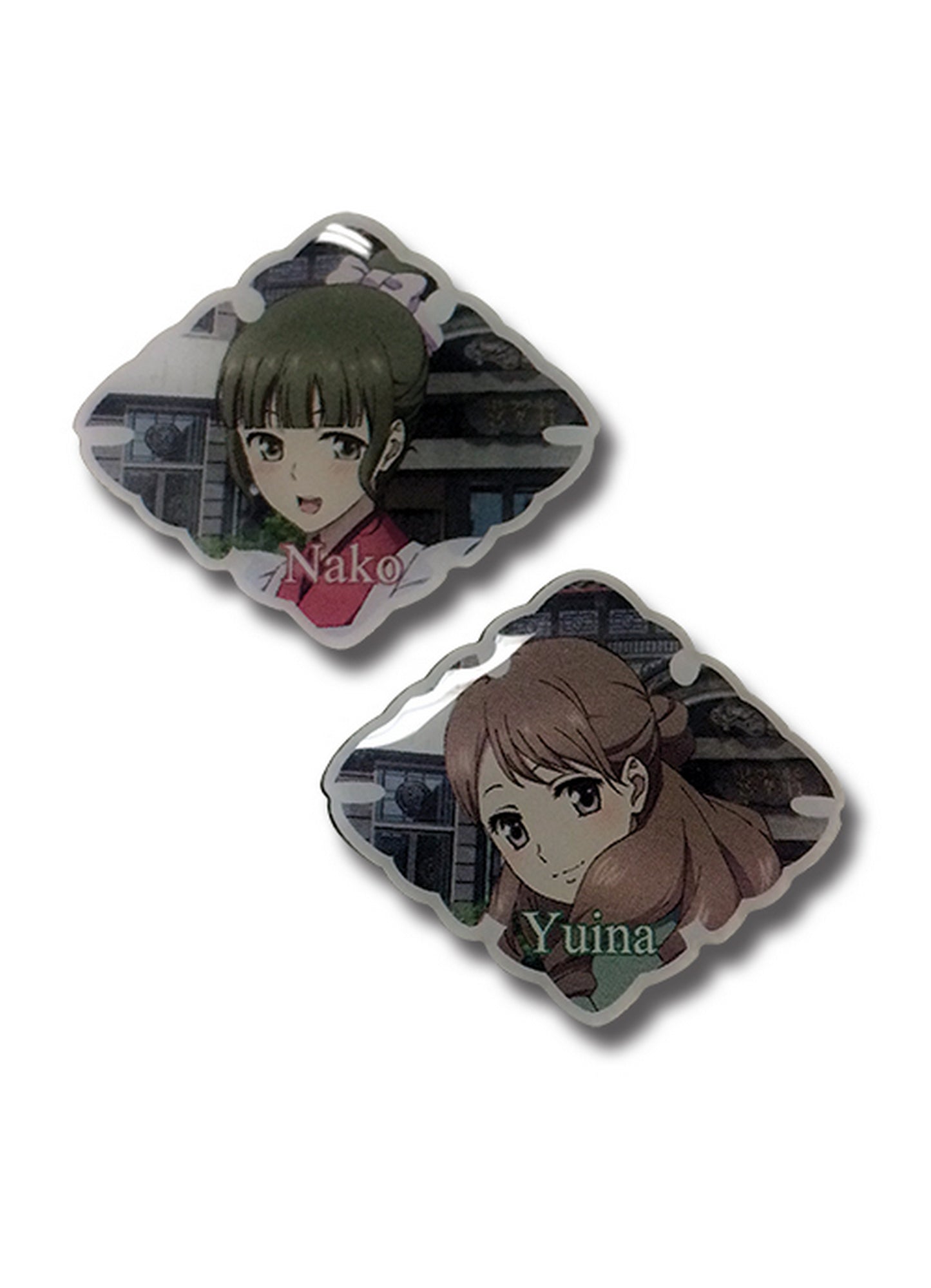 Hanasaku Iroha - Yuina Wakura & Nako Oshimizu Metal Pins