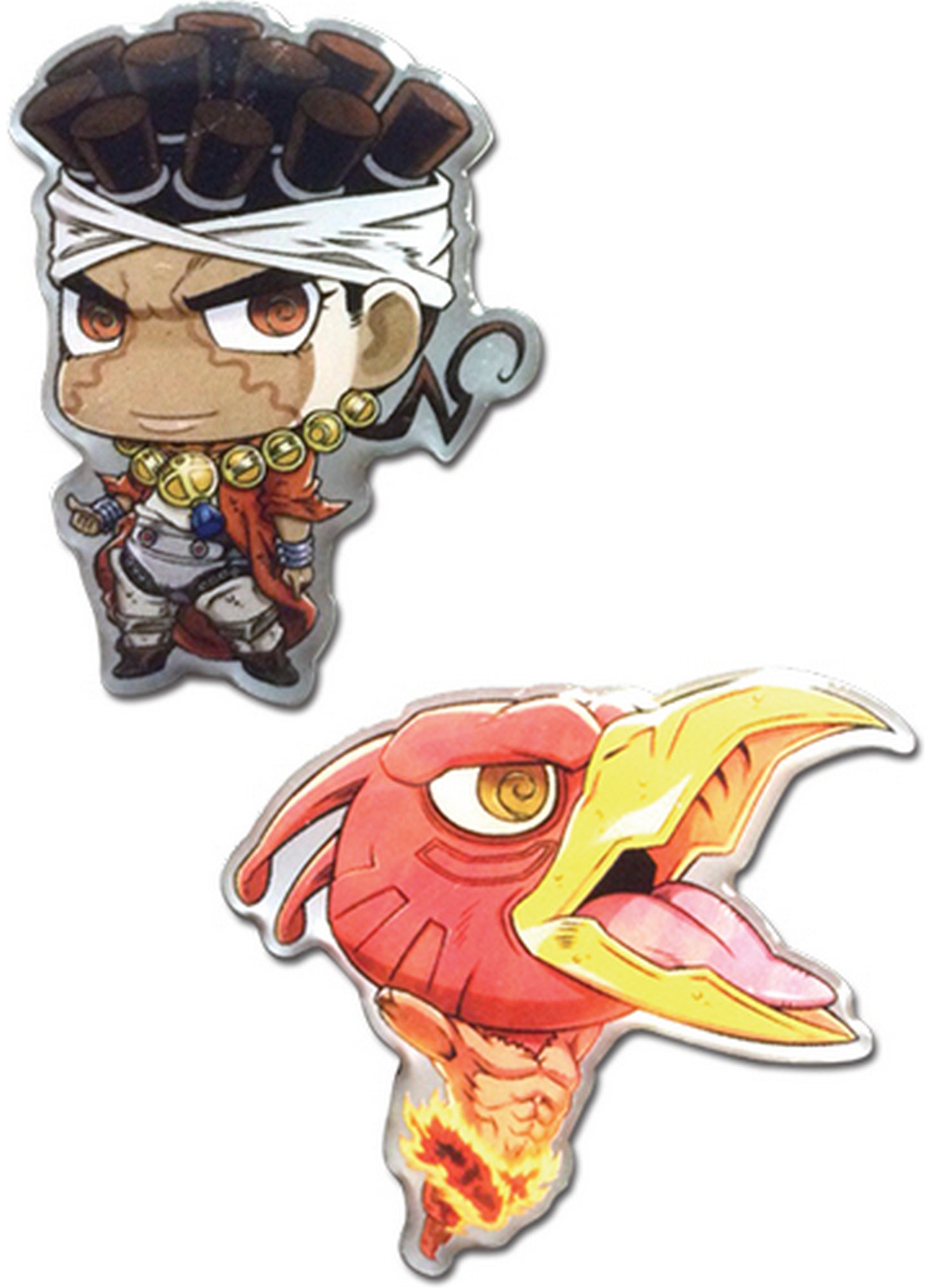 Jojos Bizarre Adventure - Sillberchariot & Hierophantgreen SD Pin